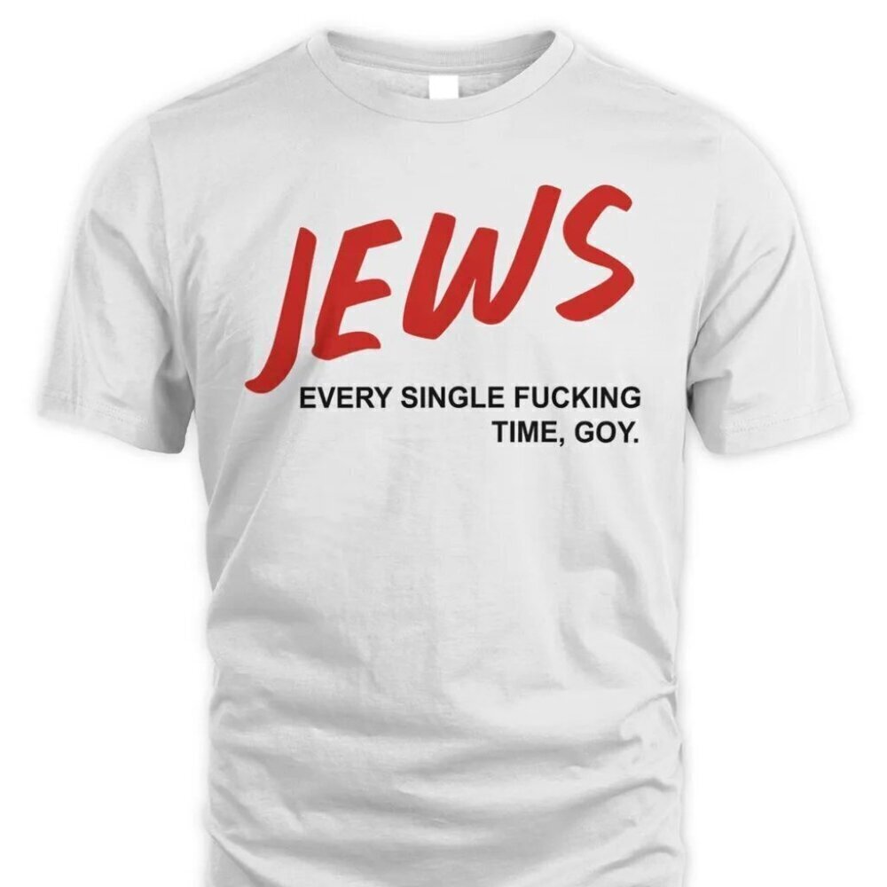 Genghis Khan Jews Every Single F Time Graphic T-Shirt Satire Statement Casual